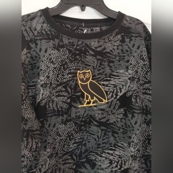 OVO Owl Long Sleeve Sweatshirt size M Black and Gray - Picture 3 of 7